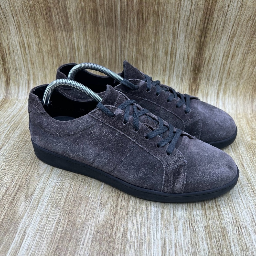 To Boot New York Elson Suede Sneakers Men's Size 10.5 Grey Shoes Made in Italy